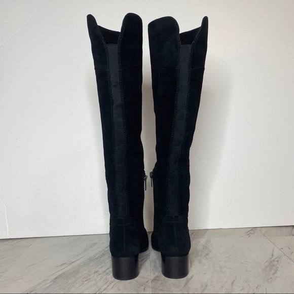 New! Vince Camuto Kreesell Black Suede Tall Boot 5 - Picture 3 of 14